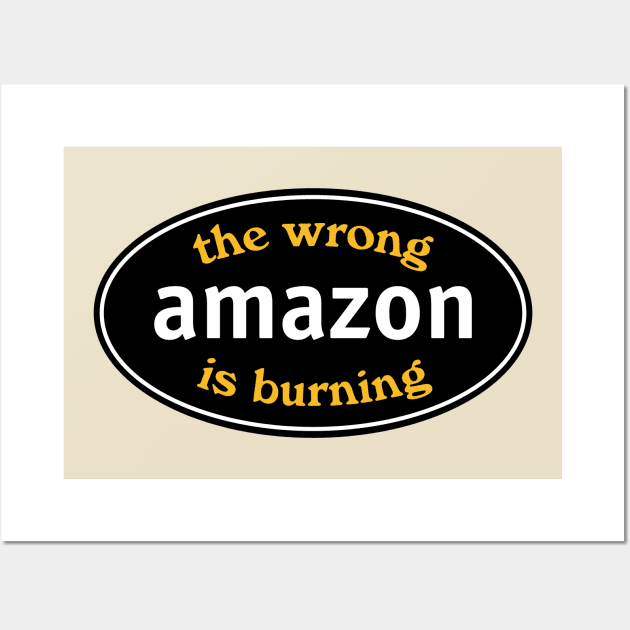 The Wrong Amazon Is Burning Wall Art by Football from the Left